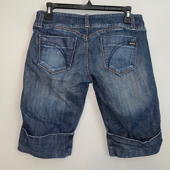 EUC Killah Rag Flake Bermuda Crop Denim Jean Shorts Size 28 - Picture 5 of 6